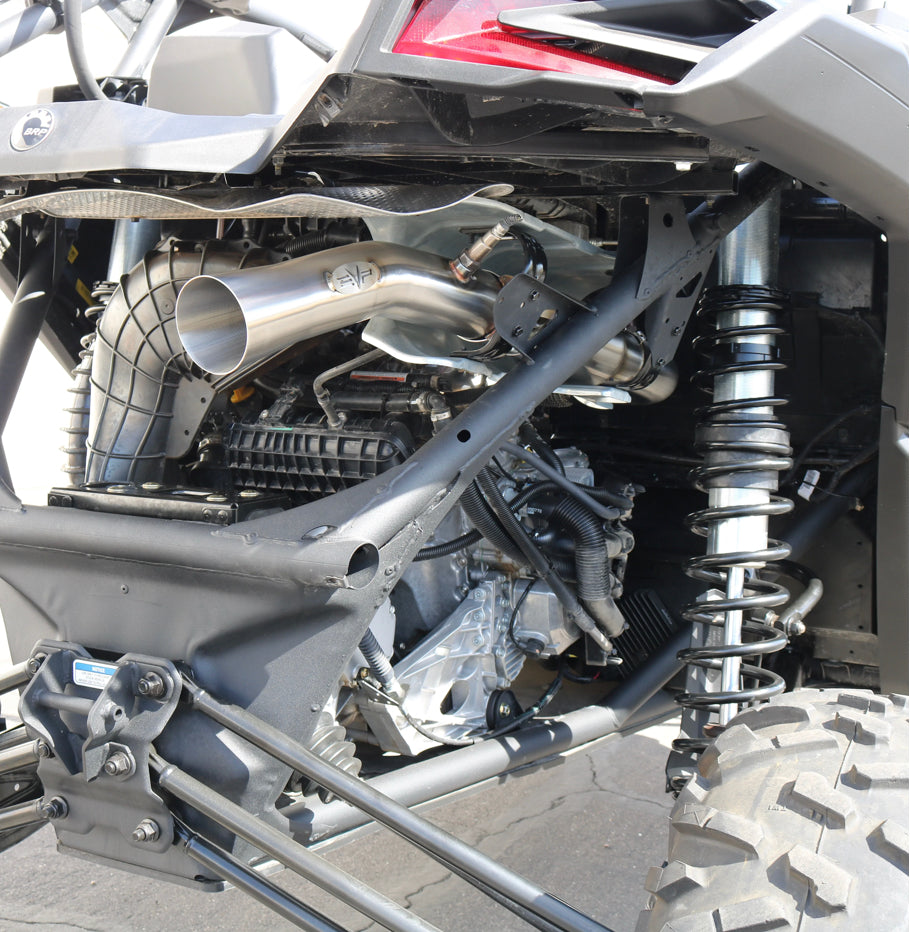CAN AM MAVERICK X3 3" BAZOOKA RACE PIPE WITH BULLET MUFFLER EXHAUST