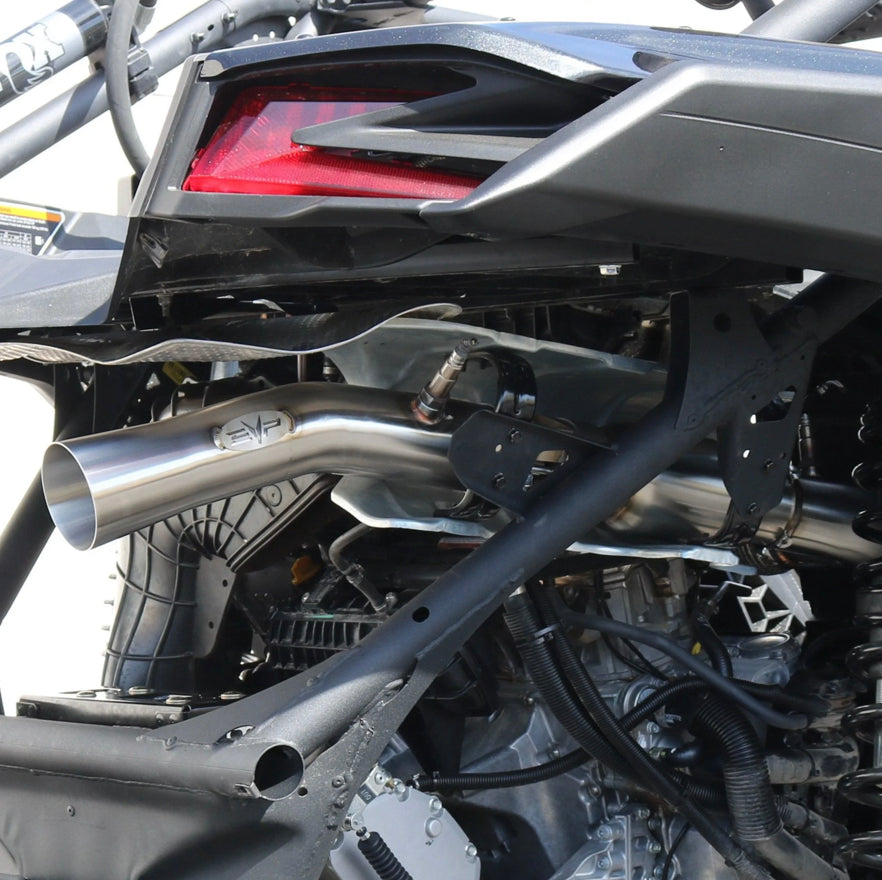 CAN AM MAVERICK X3 3" BAZOOKA RACE PIPE WITH BULLET MUFFLER EXHAUST