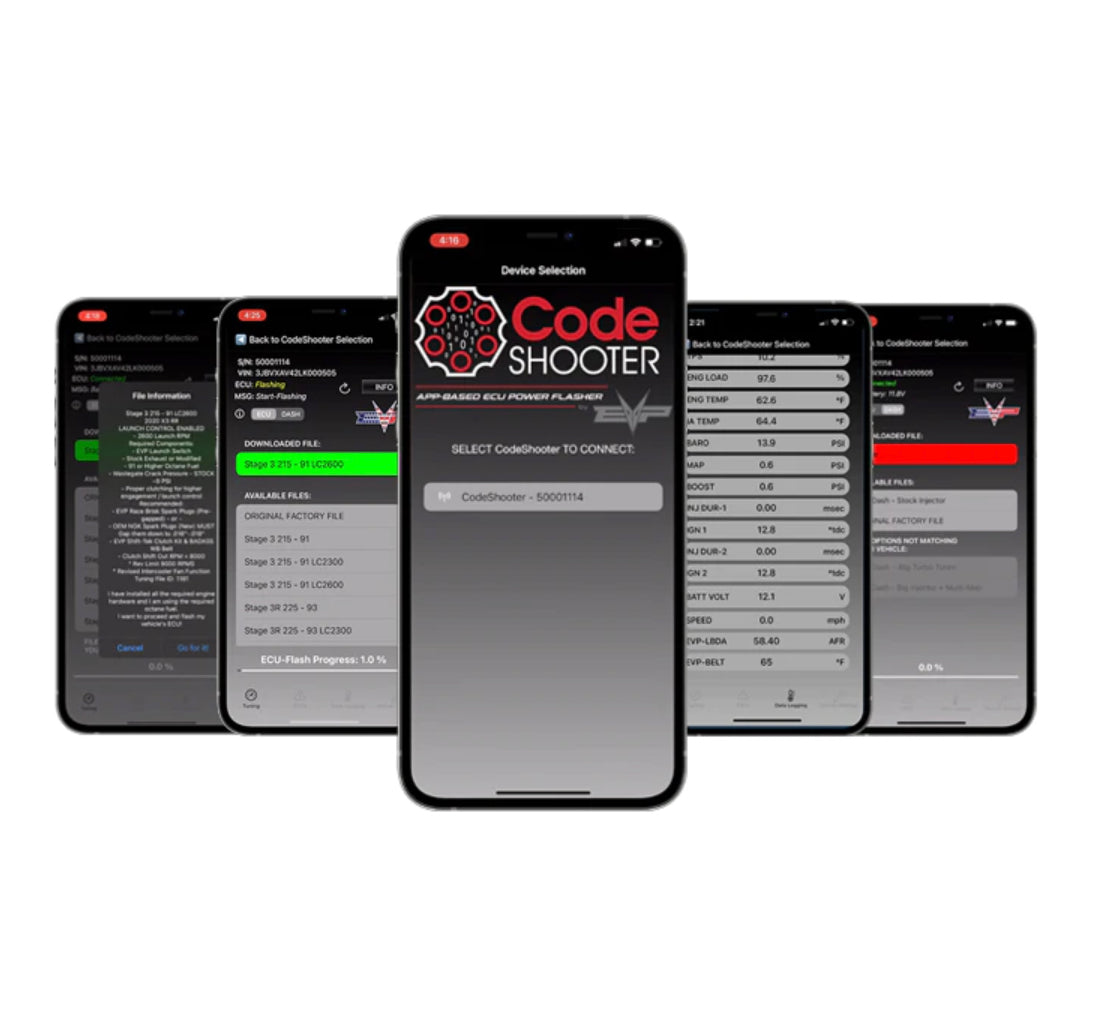 CODESHOOTER DEVICE ONLY - TRANSFER EXISTING ECU POWER FLASH FROM EVP
