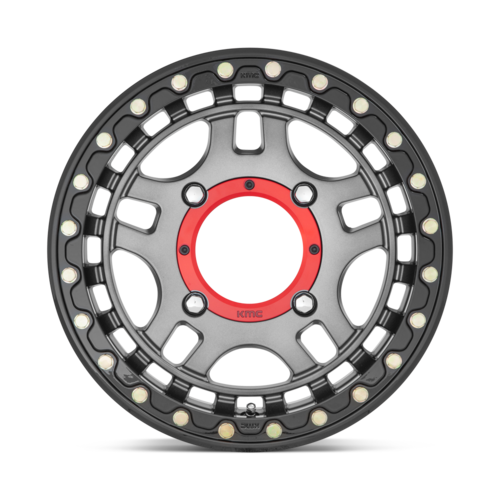 14" KS240 BEADLOCK 14X7 GUN-MEATL/BLK-RING +38MM