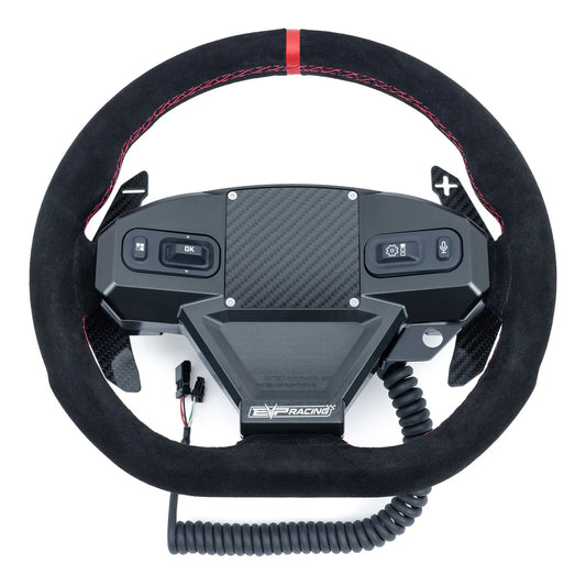 Steering Wheel with Carbon Fiber Paddles and Quick-Release Hub Adapter Kits for Can-Am Maverick R
