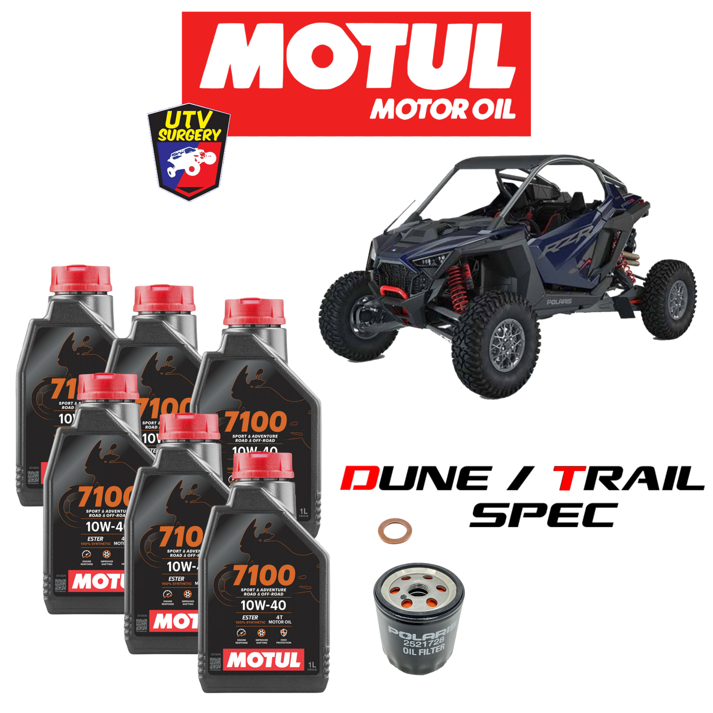 MOTUL ENGINE Oil Kits, Polaris RZR Pro R