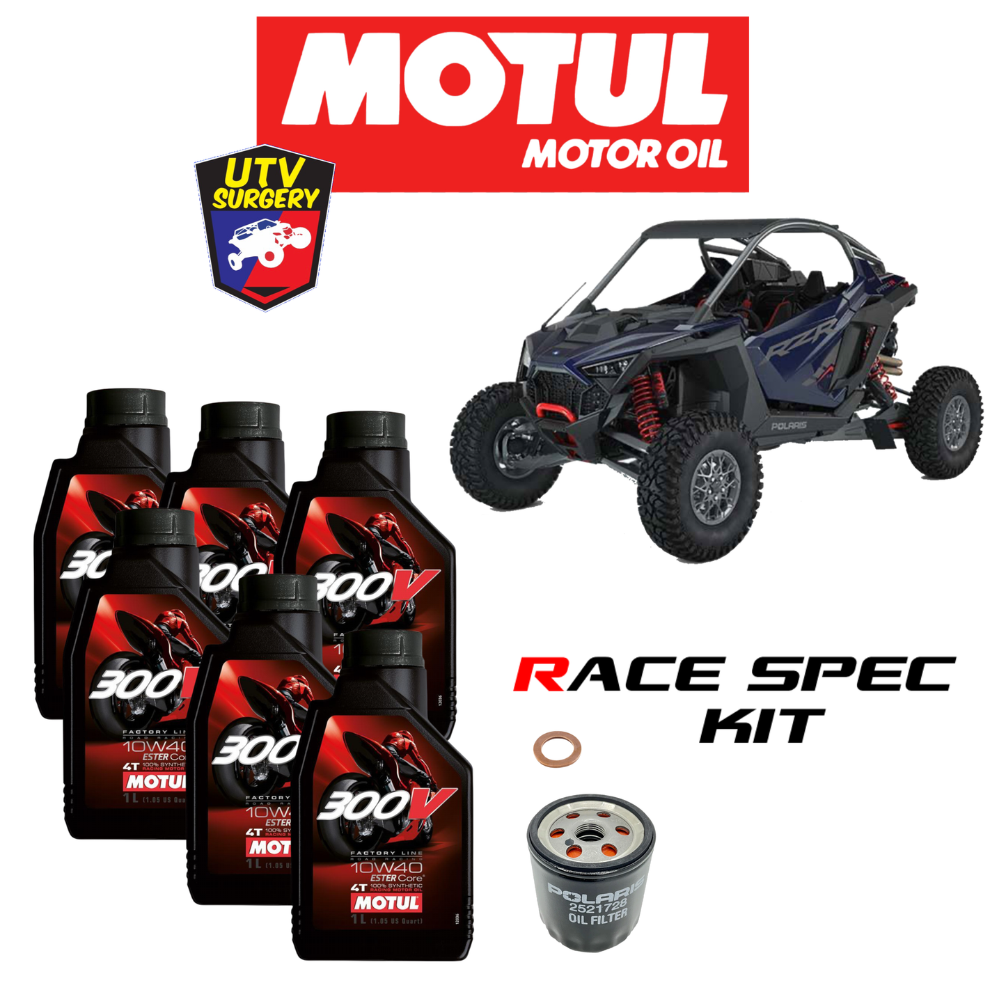 MOTUL ENGINE Oil Kits, Polaris RZR Pro R