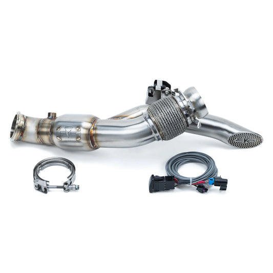 EVP RACING SHOCKER ELECTRIC SIDE-DUMP DOWN PIPE WITH BULLET MUFFLER FOR 2024 CAN-AM MAVERICK R NOW TAKING PRE-ORDERS!